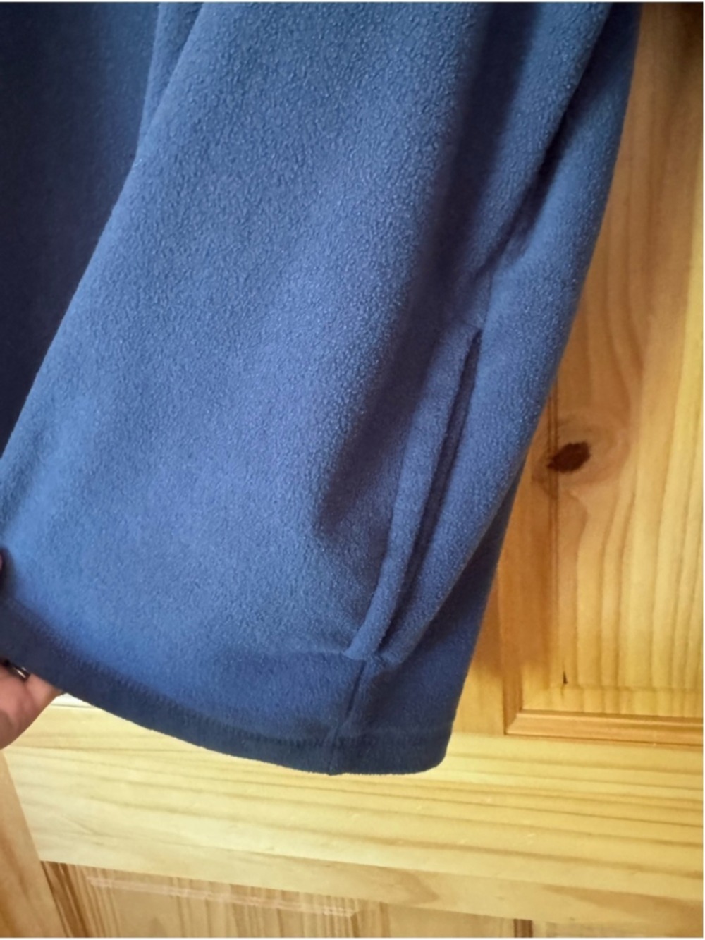 Croft & Barrow Navy Quarter-Zip Fleece Pullover Men's large - Picture 3 of 6